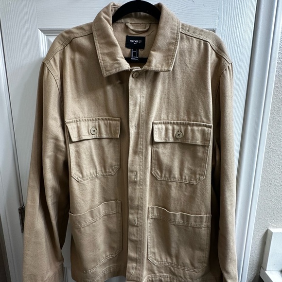 Forever 21 Men's Khaki Field Jacket - Picture 1 of 4